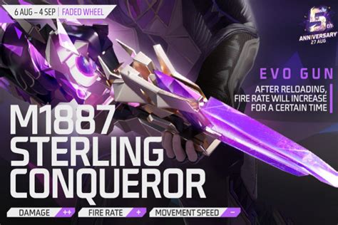 How to get new M1887 Sterling Conqueror in Free Fire MAX Indian server