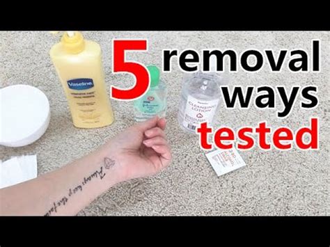 How to get off temporary tattoos. Jan 9, 2018 ... Nail polish remover contains acetone, which is very effective in removing colors and pigments on the skin, as well as other surfaces. Dab some ... 