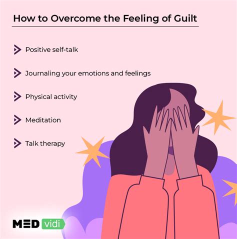How to get over guilt. Overcoming and Resolving Feelings of Guilt · Stop Dismissing. Feelings of guilt can be a vital indicator that something needs addressing in your life, so it's ... 