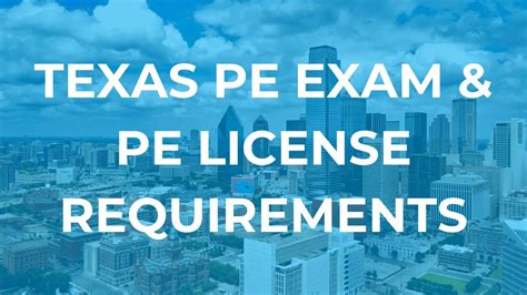How to get pe license in texas