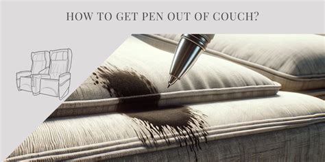 How to get pen out of couch. Take some of the bubbles with a soft cloth and apply to the stain. Use a damp cloth to remove and then voilà: pen-free furniture! Removing ink stains from your sofa . If you want to remove ink from a sofa, start by blotting the stain with lukewarm water. Avoid rubbing it as this can push the stain in further. Next, apply rubbing alcohol. 