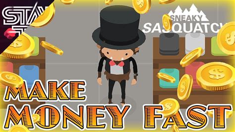 How to Get Rich in Sneaky Sasquatch Racing Try the different types of races available to you in Sneaky Sasquatch. If you have a fully upgraded sport bike with snow tires, you can earn 3000 coins by completing a Snow rally. With a fully upgraded super car, you can make 500 coins by finishing Monster truck madness.. 