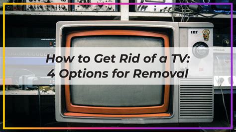 How to get rid of a tv. A few retailers, such as BestBuy and Staples, may offer free recycling services for flatscreen TVs. Some local recycling centers may also allow you to recycle for free. You can find free recycling center maps online. Finally, you can always donate a TV for free to an organization accepting electronics. 
