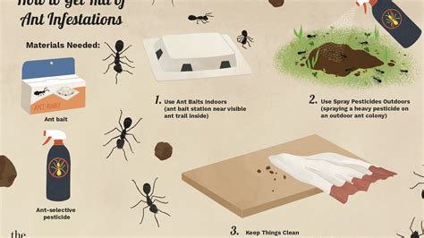 How to get rid of ants in bedroom. Store outdoor trash and recycle bins at least 10 feet from the house and wash them every few weeks with a strong ammonia solution to keep them cleaned out. Keep gutters and downspouts free of debris; this also eliminates a source of standing water which might attract ants. Keep indoor areas clean and food-free. 
