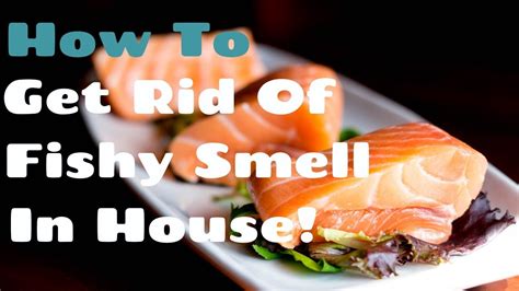 How to get rid of fish smell in house. Boil a vinegar and water solution. Bring 1 cup of water and 1 tablespoon of vinegar to a boil in a small saucepan. Let it simmer for a few minutes. Some people add bay leaves, fresh rosemary, vanilla extract, lemon halves or peels, or cinnamon sticks to cut down the vinegar-smell (and add a pleasant natural odor). 