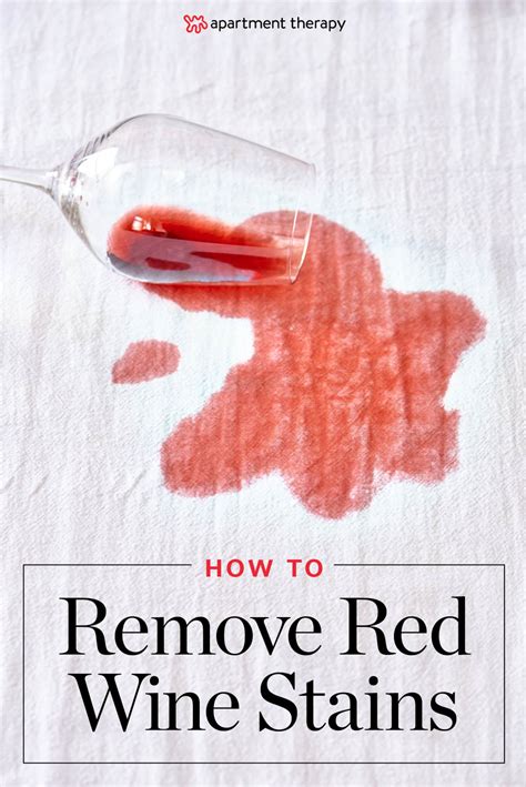 How to get rid of wine stains. 1. Prepare a solution of water, white vinegar and dishwashing liquid. Mix two cups of warm water with one tablespoon of white vinegar and one tablespoon of dishwashing liquid. 2. Dip a sponge in the solution and apply directly onto the wine stain. The mixture will enter into the rug fibers and loosen the stain. 