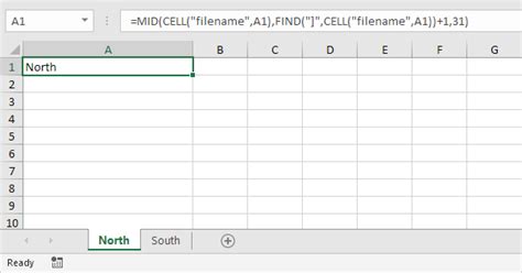How to get sheet name in excel