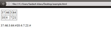 How to get table data in javascript