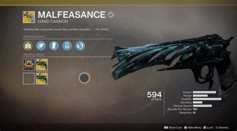 How to get the Malfeasance Exotic Hand Cannon in Destiny 2