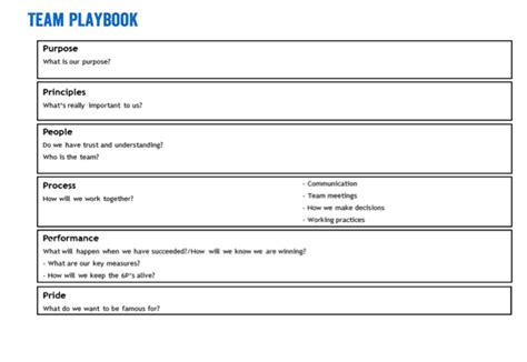 How to get the best from your team using the 6Ps Team Playbook process