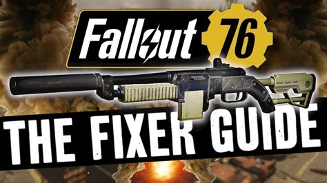 How to get the fixer fallout 76. Bag 6: Same location as bag 5. Duct Tape 1: Walk up the stairs and take a left, it is on the wooden stand next to the metal shelf. Duct Tape 2: At the Barracks entrance in the same building as Bag ... 