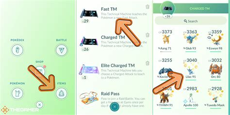 How to get tms in pokemon go