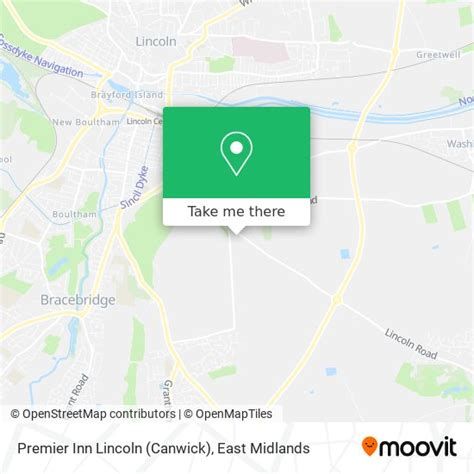 How to get to Premier Inn Lincoln (Canwick) in North Kesteven