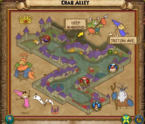 How to get to crab alley wizard101. Yeah, I wouldn’t recommend doing Crab Alley until they fix the bug for King Thermidor not showing up at the castle after talking to Catherine in part of the final quest in the story. Everything with Triton Avenue is just so messed up right now, they really need to patch it. You can start it with the quest from Sohmer who is near Susie and ... 