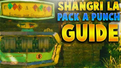 How to get to pack a punch on shangri la. Shangri-La is one of the remastered maps included in the Zombies Chronicles DLC pack for Black Ops 3. Dating back to the Black Ops 1 era, the Shangri-La Easter Egg was one of the first extensively difficult EE's to solve. In this guide you'll find a complete step by step guide, composed in the usual indepth style with screenshots along the way. 