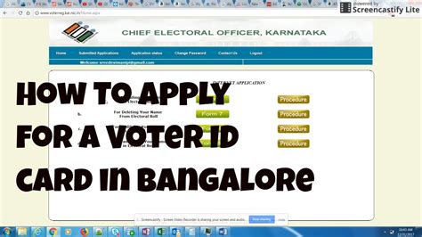 How to get voter card in bangalore
