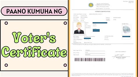 How to get voters certificate in intramuros