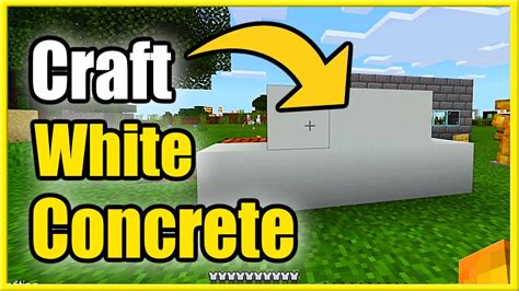 How to get white concrete in minecraft