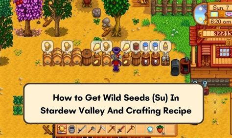 How to get wild seeds stardew valley. May 19, 2022 · The recipe for wild spring seeds unlocks when you reach Foraging level 1. It requires a wild horseradish, a daffodil, a leek, and a dandelion to produce 10 seeds. If you are trying to only farm leeks, keep in mind that spring seeds only have a 25% chance of yielding a leek. There is also just as equal a chance to yield dandelions, daffodils ... 