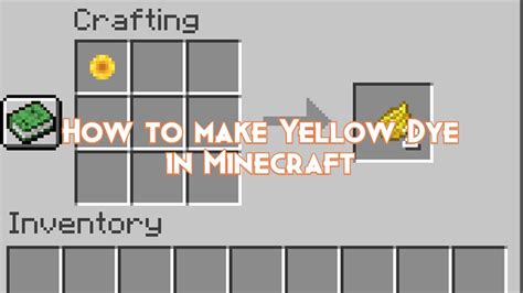 How to get yellow dye in minecraft