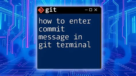 How to git commit in terminal