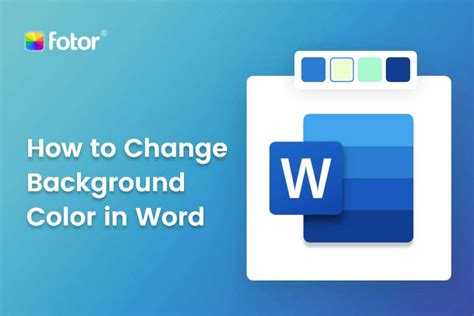 How to give background color in word