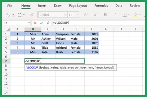 How to give vlookup in excel