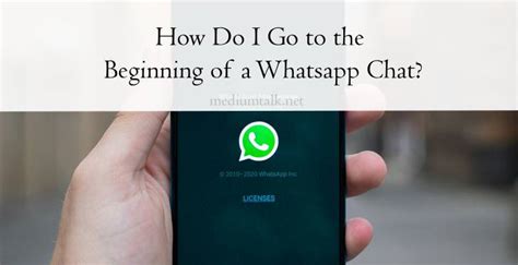 How to go to the beginning of a chat in WhatsApp Tecnobits.