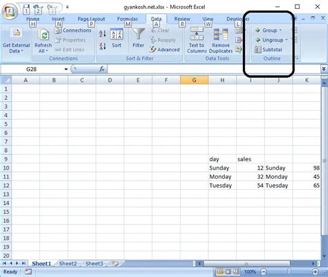 How to group and ungroup in excel