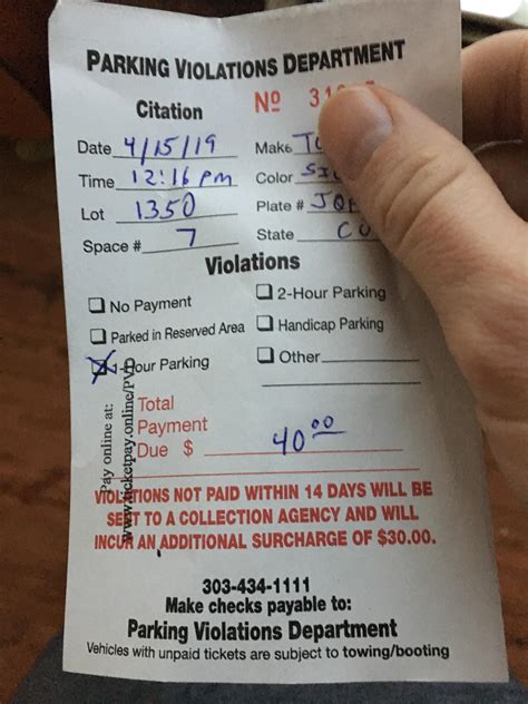 How to handle a parking citation at private lots in Denver