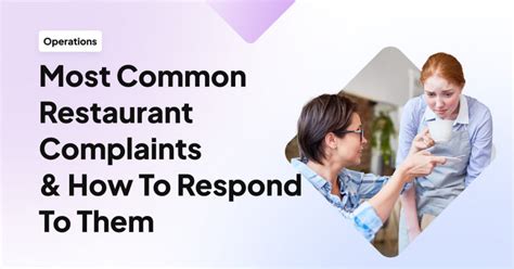 How to handle complaint in restaurant