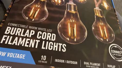 How to hang Burlap cord filament lights lytworx for Christmas with ...