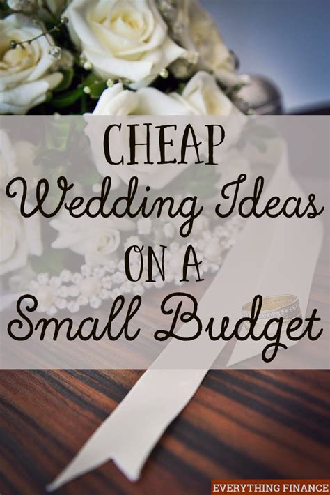 How to have a cheap wedding. 