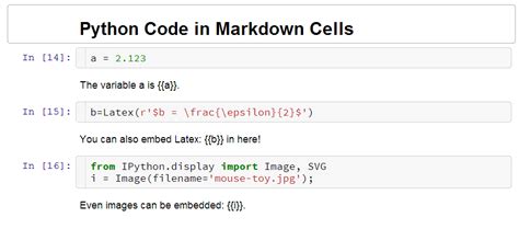 How to have python code and markdown in one cell