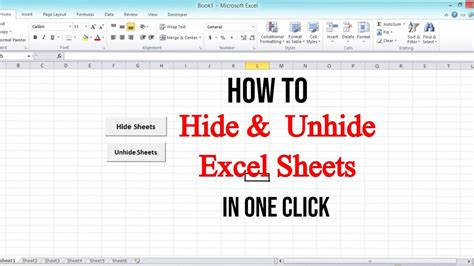 How to hide Ms Excel Sheet YouTube