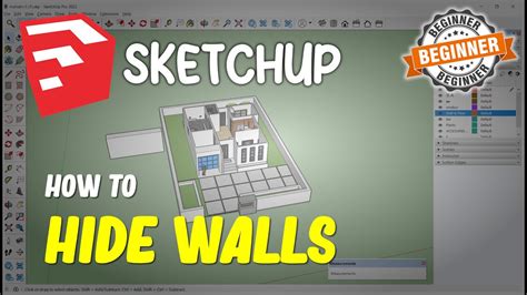 How to hide and show in sketchup? thecadtutorial.com