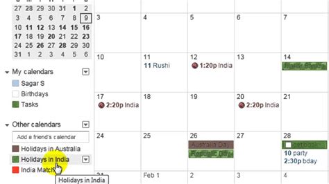 How to hide and unhide a calendar in Google calendar YouTube