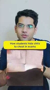 How to hide cheat in exam