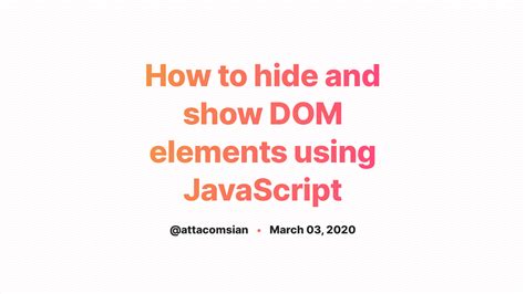 How to hide element in javascript