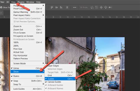How to hide guide in photoshop
