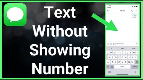 How to hide number in message