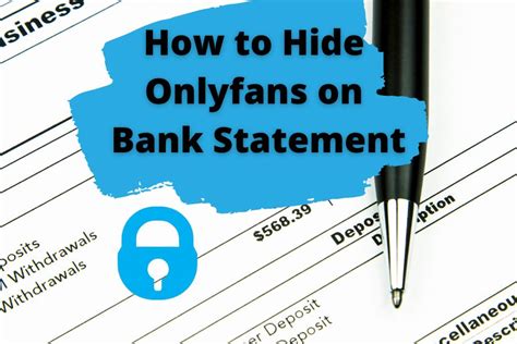 How to hide onlyfans on bank statement. Things To Know About How to hide onlyfans on bank statement. 