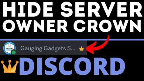 How to Hide Server Owner Crown on Discor