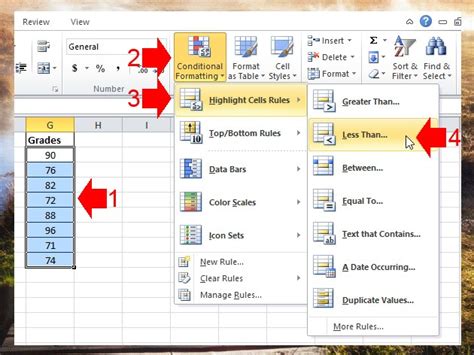 How to highlight cells rules in excel