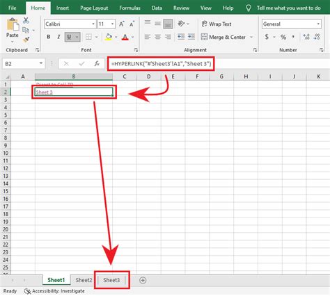 How to hyperlink in excel sheet