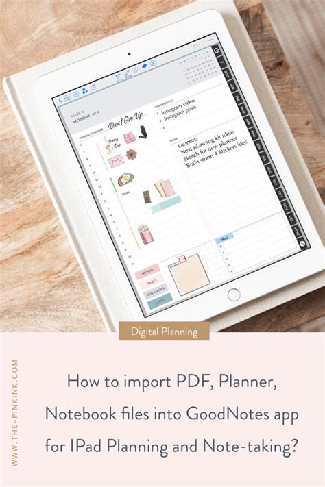 How to import PDF, Planner, Notebook files into GoodNotes app for IPad