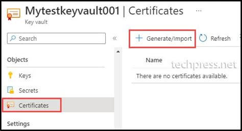 How to import a self-signed cert to azure keyvault