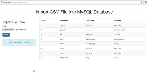 How to import csv file in php
