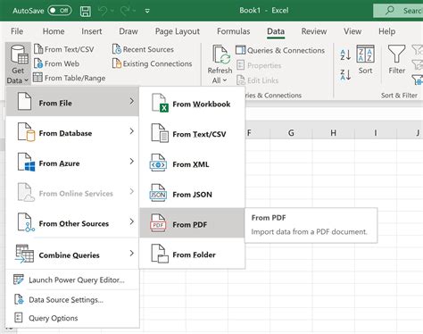 How to import data from PDF to Microsoft Excel