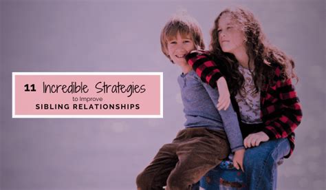 How to improve sibling relationships.  But just because something endures, doesn�...